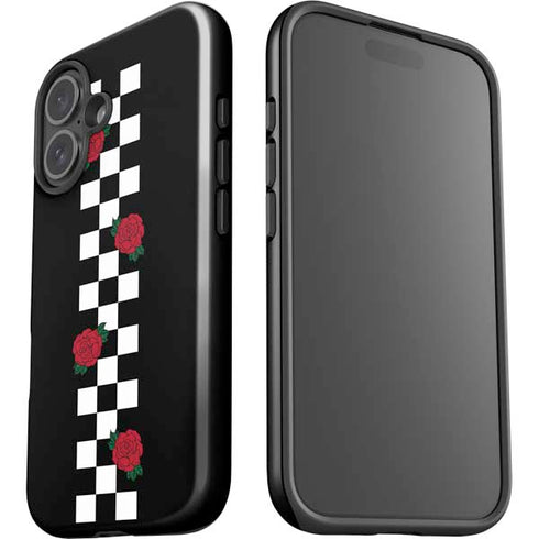 Rose Checkerboard iPhone 16 Plus Impact Case
