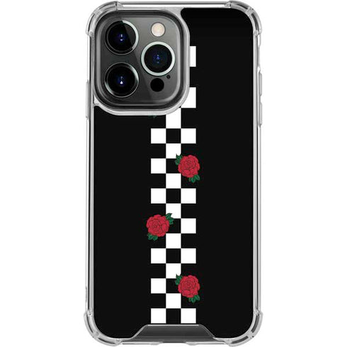 Rose Checkerboard iPhone 16 Pro Clear Case