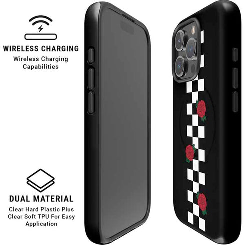 Rose Checkerboard iPhone 16 Pro Magsafe Impact Case