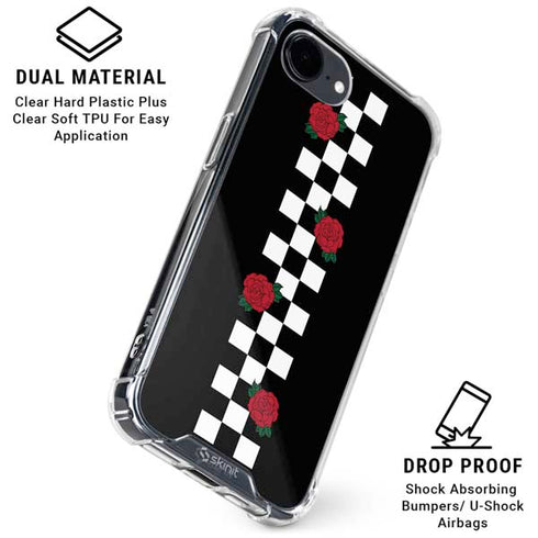 Rose Checkerboard iPhone 16e Clear Case