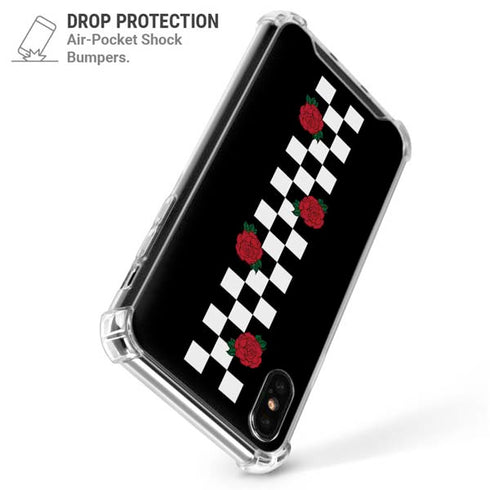 Rose Checkerboard iPhone X/XS Clear Case