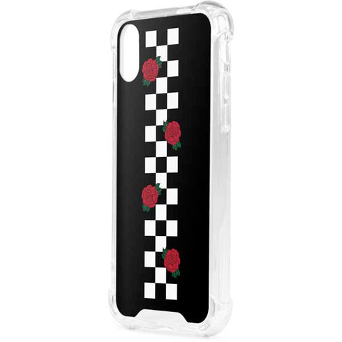 Rose Checkerboard iPhone XS Clear Case