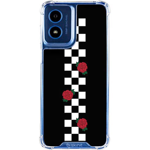 Rose Checkerboard Moto G 5G (2024) Clear Case