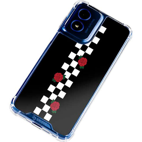 Rose Checkerboard Moto G 5G (2024) Clear Case