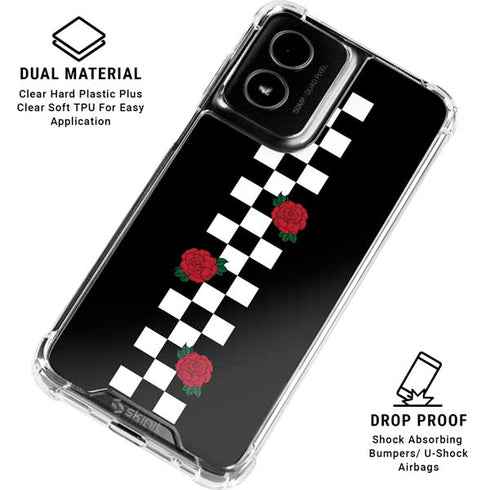 Rose Checkerboard Moto G Power 5G (2024) Clear Case