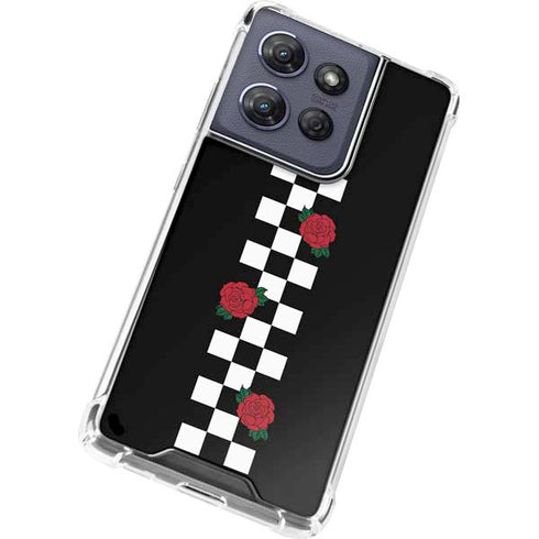 Rose Checkerboard Moto G Power 5G (2025) Clear Case
