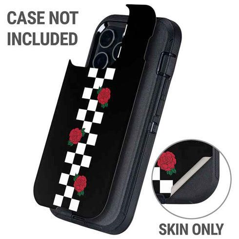 Rose Checkerboard Otterbox Defender iPhone Skin