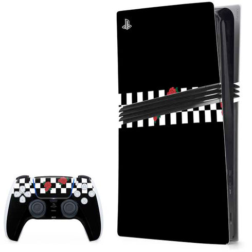 Rose Checkerboard PlayStation PS5 Skins