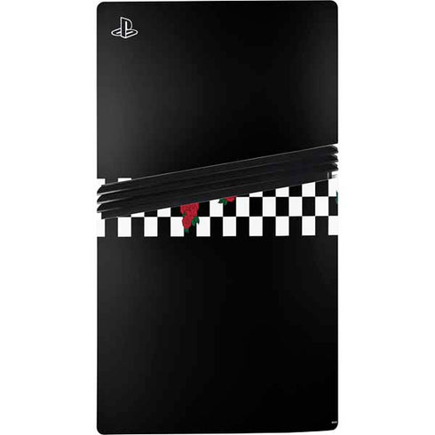 Rose Checkerboard PS5 Pro Disk Console Skin