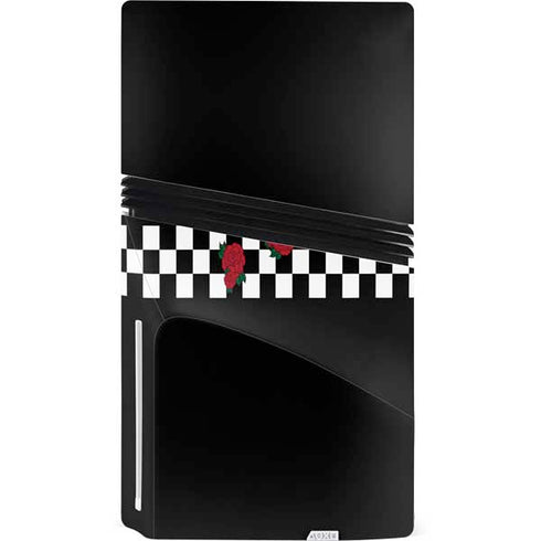 Rose Checkerboard PS5 Pro Disk Console Skin