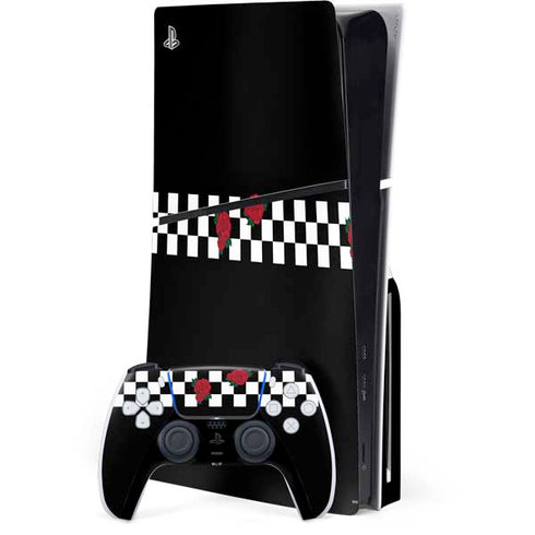 Rose Checkerboard PlayStation PS5 Skins