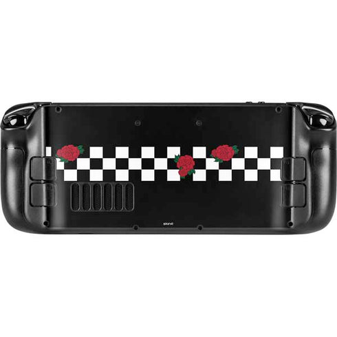 Rose Checkerboard Steam Deck Handheld Gaming Computer Skin