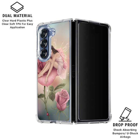 Rose Fairy by Rachel Anderson Galaxy Z Fold6 Clear Case