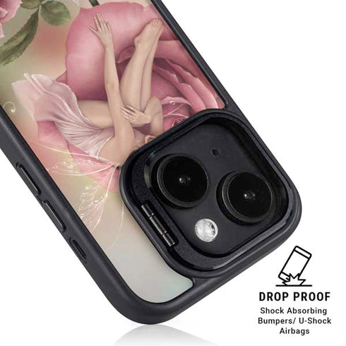Rose Fairy by Rachel Anderson iPhone 15 Plus Kickstand Case