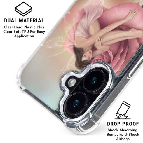 Rose Fairy by Rachel Anderson iPhone 16 Plus Clear Case