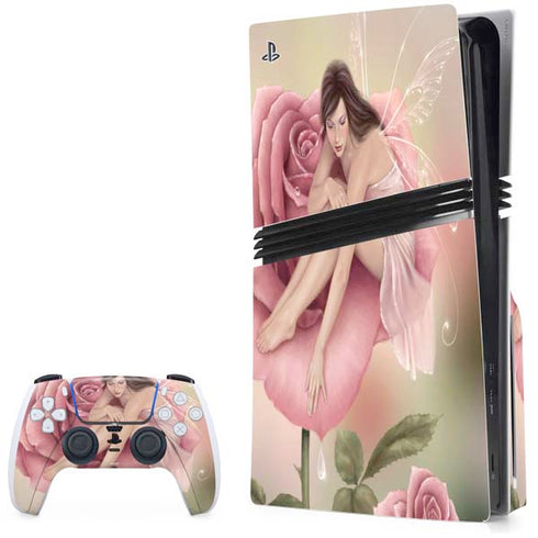 Rose Fairy by Rachel Anderson PS5 Pro Disk Bundle Skin