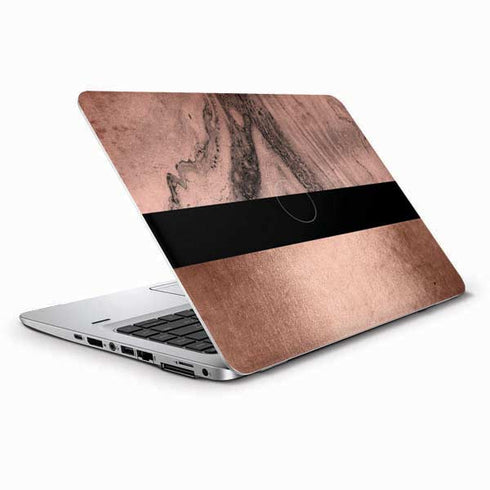 Rose Gold and Black Marble HP Elitebook Skin