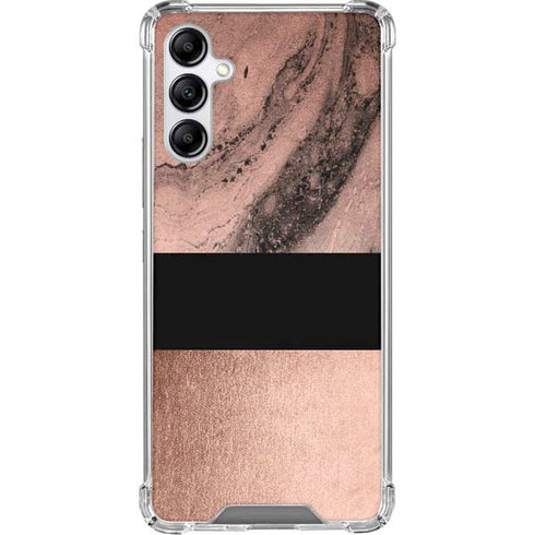 Rose Gold and Black Marble Gabb Phone 4 Clear Case