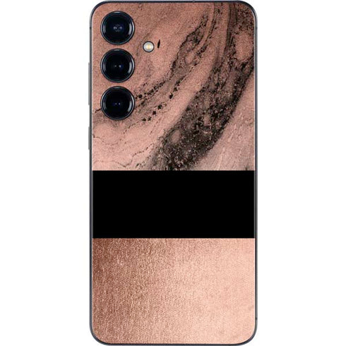 Rose Gold and Black Marble Galaxy A16 5G Skin