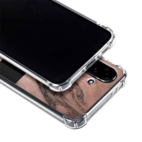 Rose Gold and Black Marble Galaxy A36 5G Clear Case