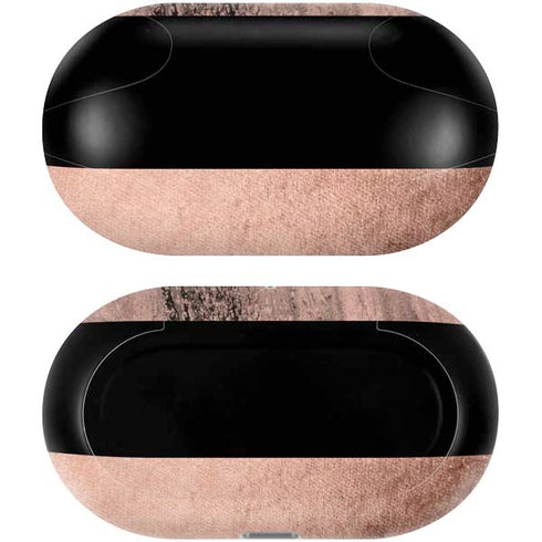 Rose Gold and Black Marble Galaxy Buds Plus Skin