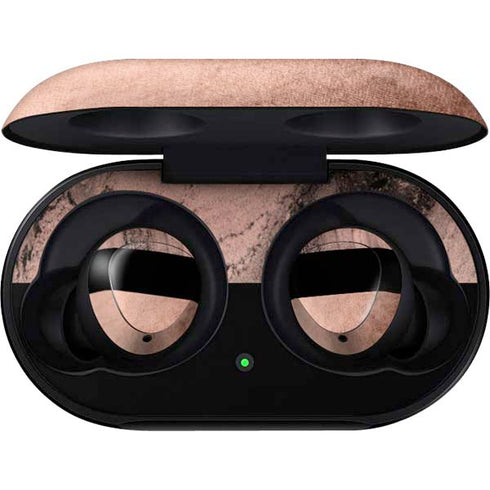 Rose Gold and Black Marble Galaxy Buds Skin