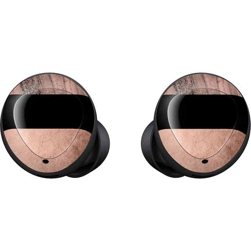 Rose Gold and Black Marble Galaxy Buds Skin