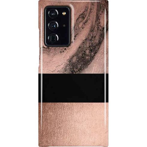 Rose Gold and Black Marble Galaxy Cases