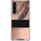 Rose Gold and Black Marble Galaxy S24 FE Clear Case