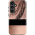 Rose Gold and Black Marble Galaxy S25 Impact Case