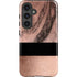 Rose Gold and Black Marble Galaxy S25 Plus Impact Case
