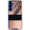Rose Gold and Black Marble Galaxy S25 Plus Clear Case