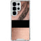 Rose Gold and Black Marble Galaxy S25 Ultra Clear Case