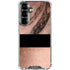Rose Gold and Black Marble Galaxy S26 Clear Case