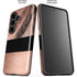 Rose Gold and Black Marble Galaxy S26 Plus Impact Case