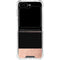 Rose Gold and Black Marble Galaxy Z Flip6 Clear Case