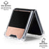 Rose Gold and Black Marble Galaxy Z Flip6 Clear Case