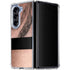 Rose Gold and Black Marble Galaxy Z Fold5 5G Clear Case