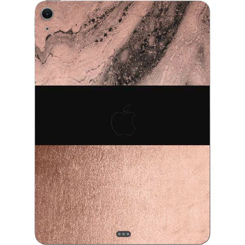 Rose Gold and Black Marble Apple iPad Air Skin