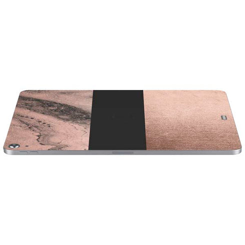 Rose Gold and Black Marble Apple iPad Air Skin
