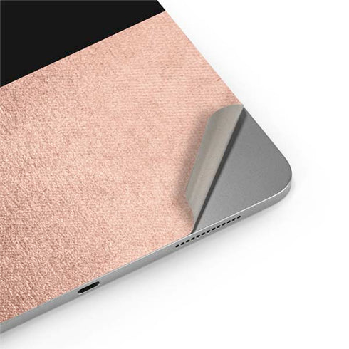 Rose Gold and Black Marble Apple iPad Air Skin