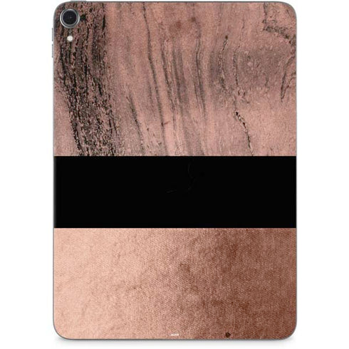 Rose Gold and Black Marble Apple iPad Pro Skin