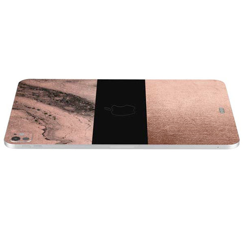 Rose Gold and Black Marble iPad Pro 13in M4 (2024) Skin