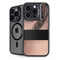 Rose Gold and Black Marble iPhone 14 Pro Max Kickstand Case