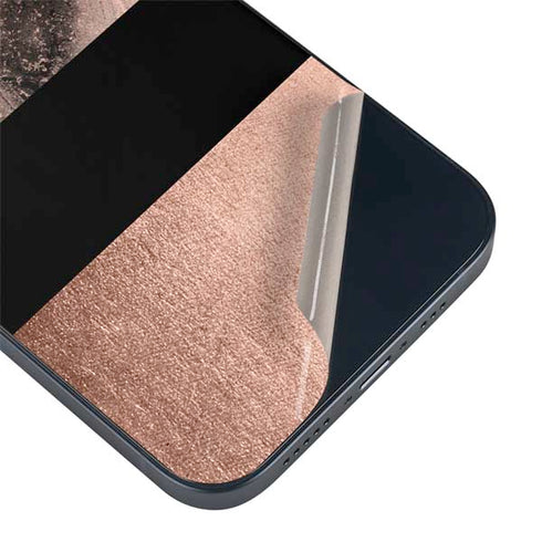 Rose Gold and Black Marble iPhone Skins