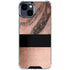 Rose Gold and Black Marble iPhone 15 Clear Case