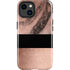 Rose Gold and Black Marble iPhone 15 Impact Case
