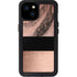 Rose Gold and Black Marble iPhone 15 Plus Waterproof Case