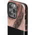Rose Gold and Black Marble iPhone 15 Pro Impact Case