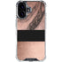 Rose Gold and Black Marble iPhone 16 Clear Case